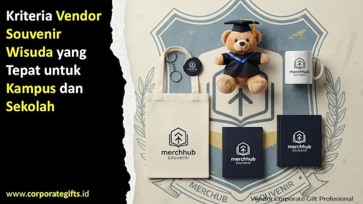 Pengecekan kualitas bahan plakat, akrilik, dan cetak logo kampus pada souvenir wisuda
