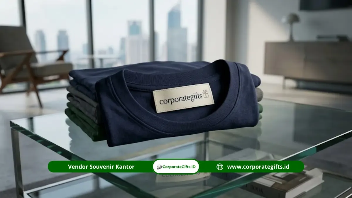 Produksi bordir dan sablon souvenir custom apparel perusahaan - CorporateGifts.ID