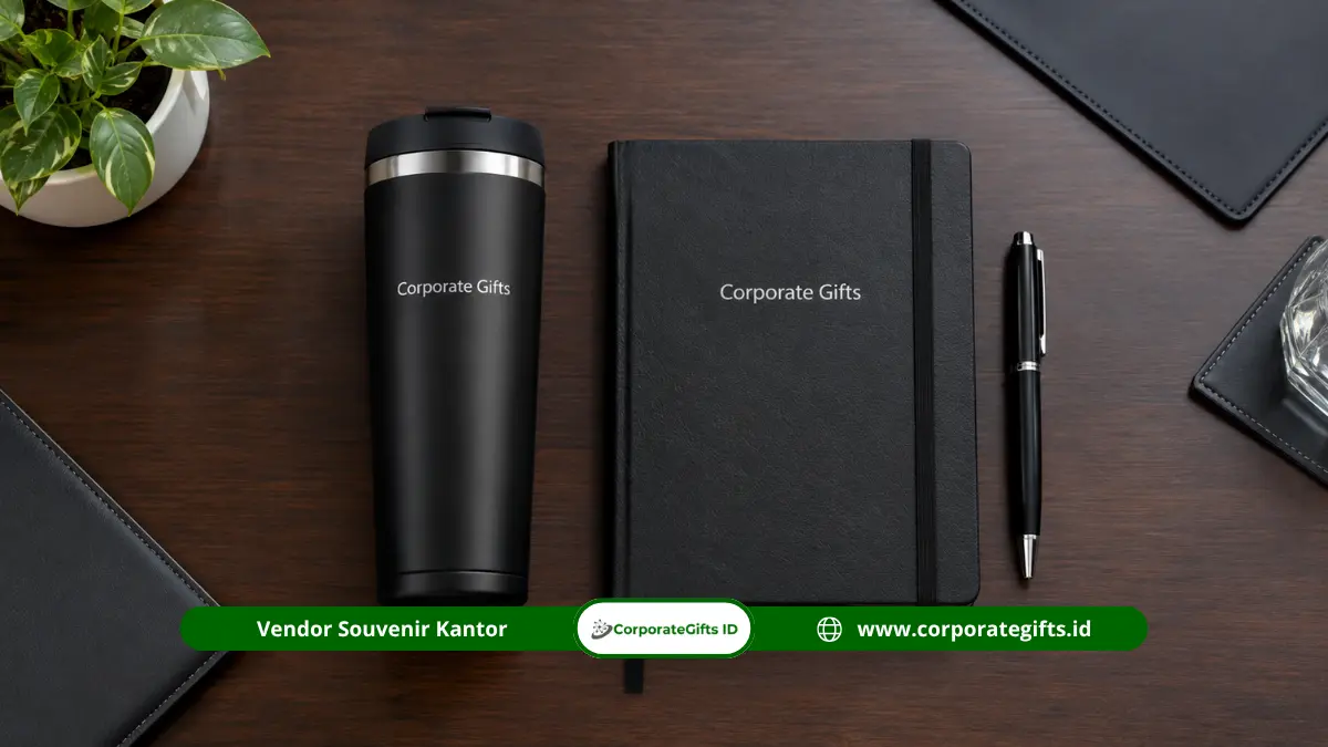 Set tumbler custom dan notebook berlogo instansi pemerintah untuk rapat resmi - CorporateGifts.ID