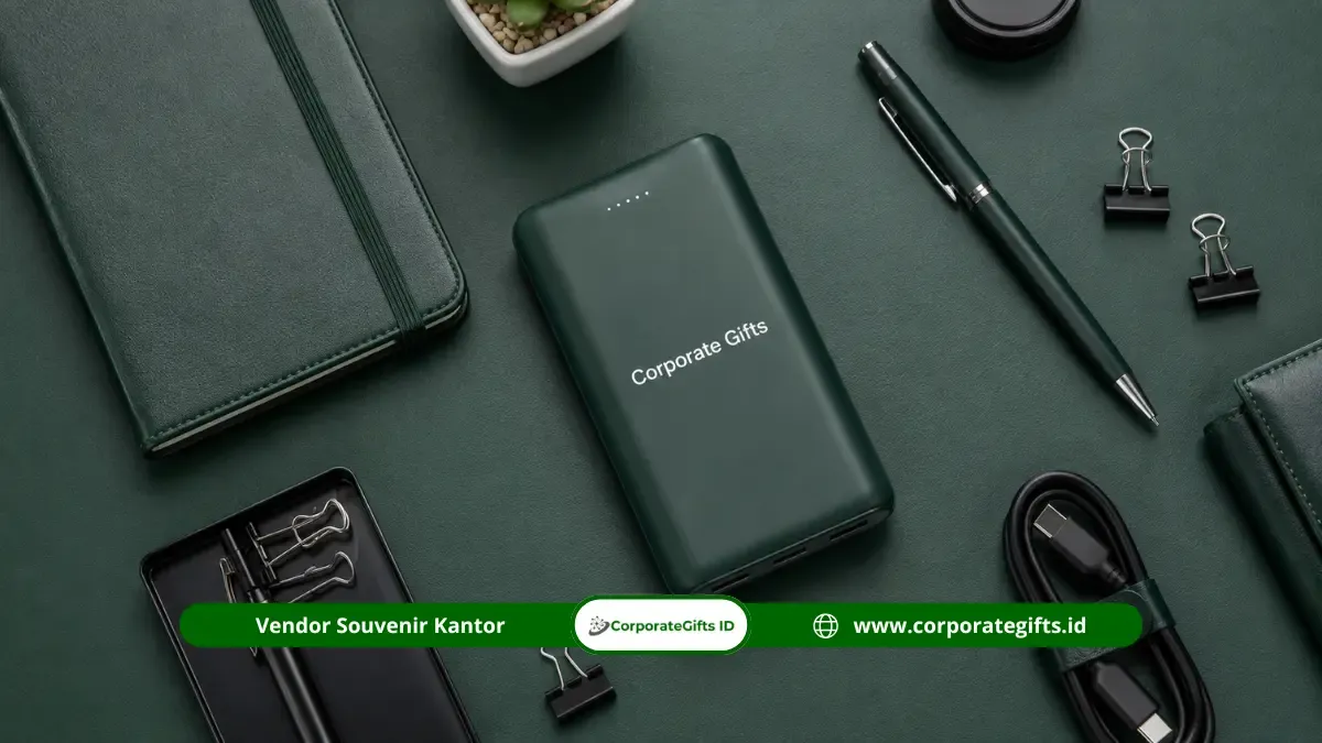 Souvenir Powerbank Custom Logo Solusi Branding Kantor - CorporateGifts.ID