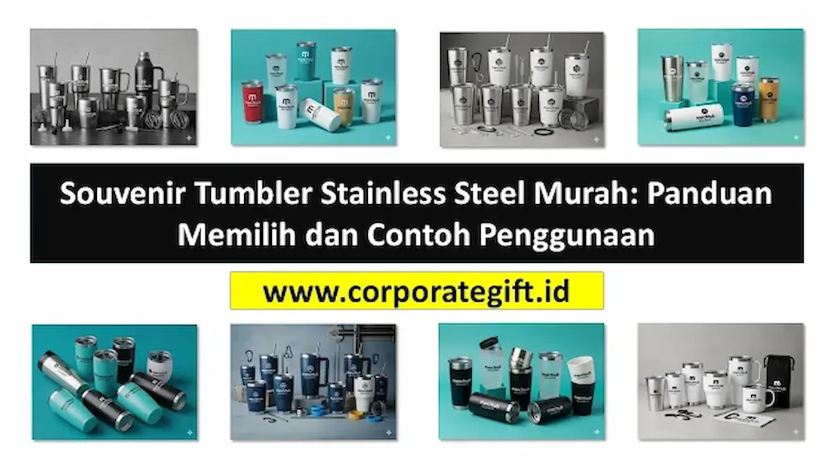 Pilihan Tumbler Stainless Steel Custom Logo Perusahaan - CorporateGifts.ID