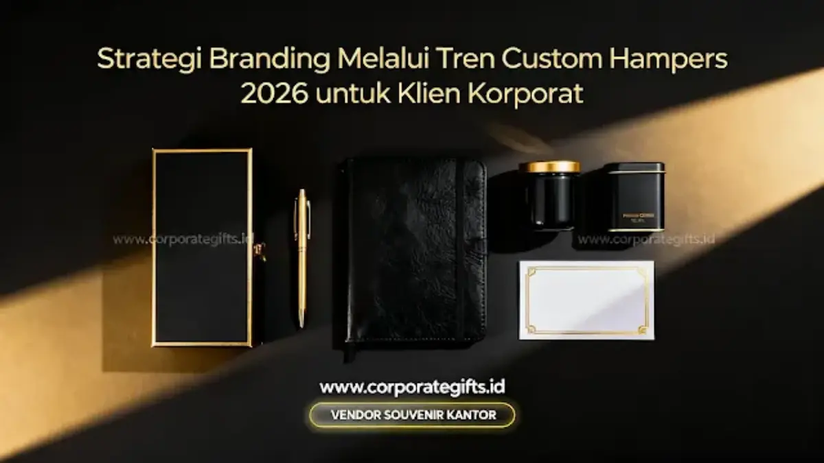 Packaging hardbox custom hampers korporat mewah dengan kartu ucapan personal