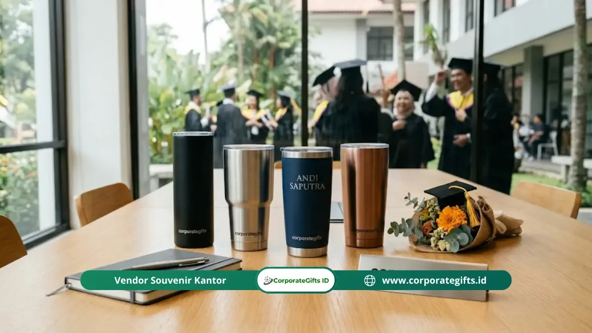 Tumbler Nama Terukir untuk Kado Sidang Skripsi 2026 - CorporateGifts.ID