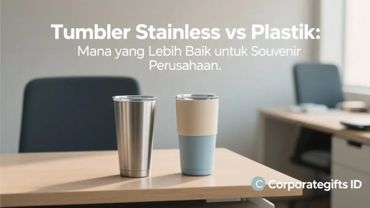 Pilihan tumbler custom stainless steel dan plastik berlogo perusahaan - CorporateGifts.ID
