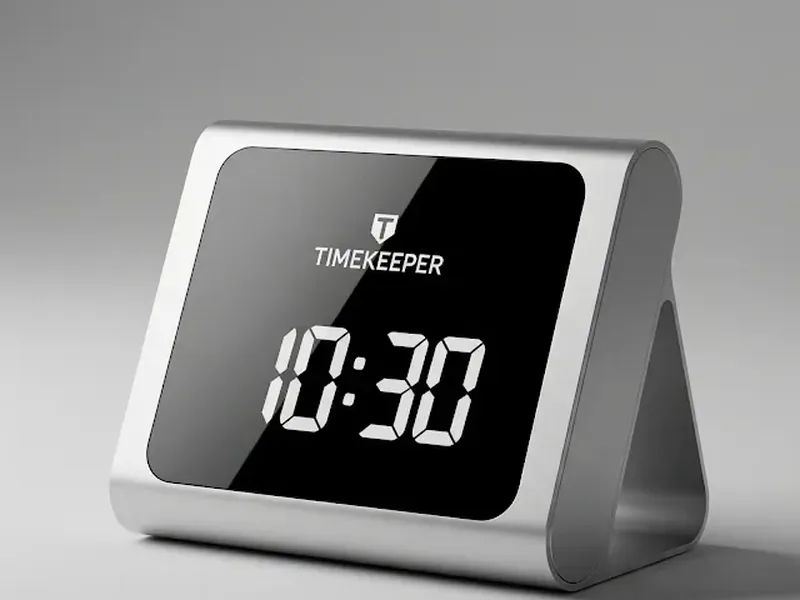 Jam Meja Digital Kayu LED